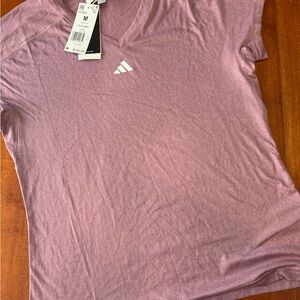Adidas Women's Lavender V-Neck Tee